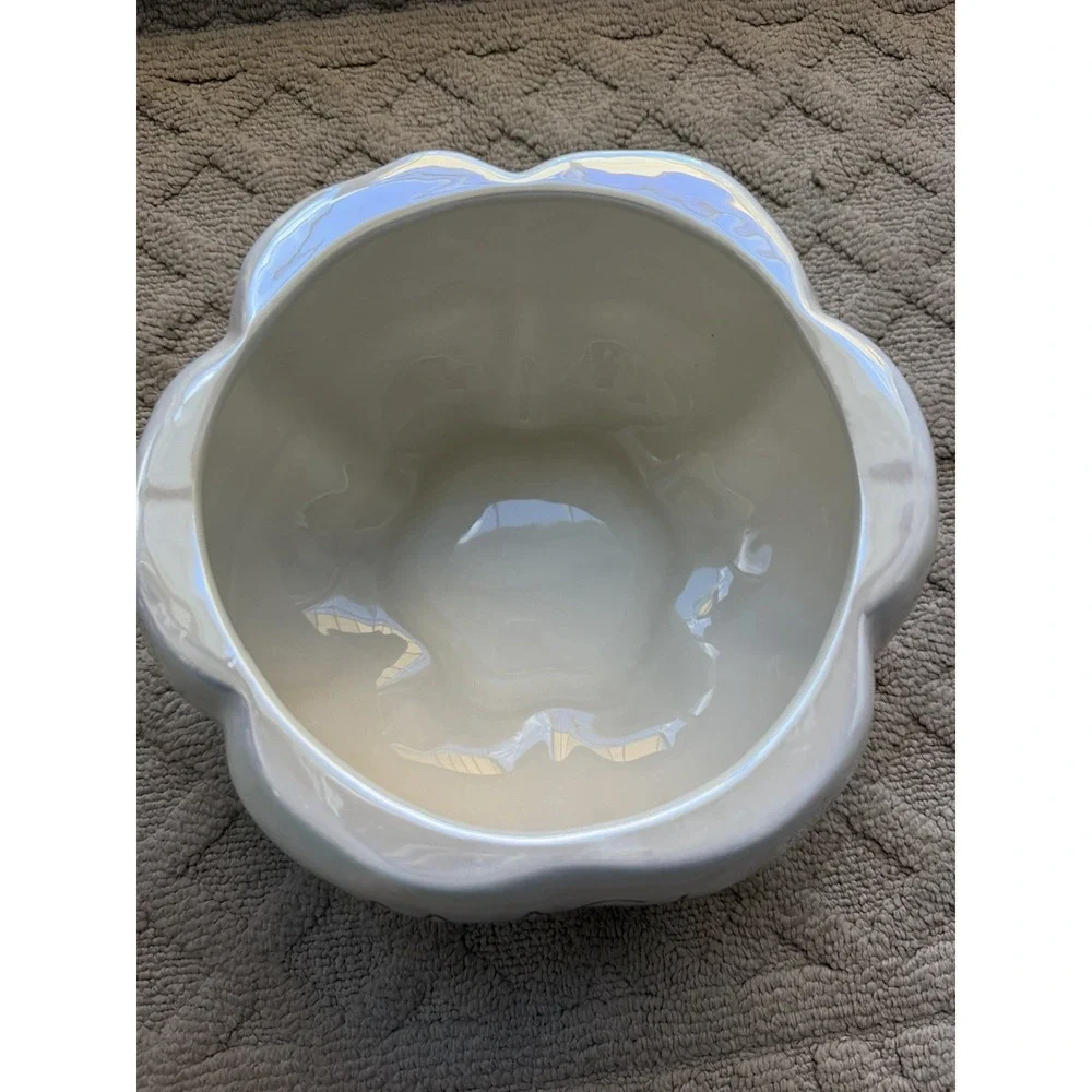 Rae Dunn White Iridescent MAGIC Halloween Pumpkin Canister